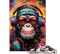 Puzzle 1000 pièces Puzzle Singe coloré pour Adultes Puzzles en Bois Puzzles intéressants 1000 pièces (75x50 cm)