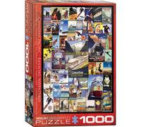 puzzle 1000 pièces - Puzzle - Vintage Art Publicité de voyage canadienne + DeLuxe Set de 3 accessoires de puzzle