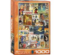 puzzle 1000 pièces - Puzzle - Vintage Bike Advertising Art Deco + Puzzle Alu Frame pour 1000 pièces