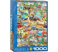 puzzle 1000 pièces - Puzzle - Vintage Classic Voyage Publicité + Puzzle Accessoires