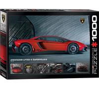 puzzle 1000 pièces - Puzzle - voiture de rêve Lamborghini Aventador LP750-4 + puzzle cadre alu pour 1000