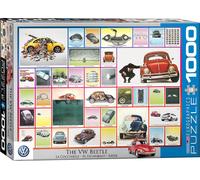 puzzle 1000 pièces - Puzzle - VW Coccinelle publicité au fil du temps + DeLuxe 3er Set Puzzle Accessoires