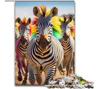 Puzzle 1000 pièces, Puzzle zèbre Africain pour Adultes, Jeu de réflexion pour Adolescents, Cadeau de Vacances idéal, Taille : 38x26cm