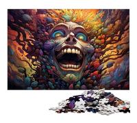 Puzzle 1000 pièces Puzzles colorés de démons de l'enfer pour Adultes Puzzle en Papier pour Les Amoureux de l'été 1000 pièces (38 x 26 cm)