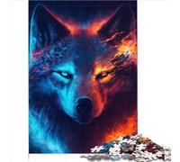 Puzzle 1000 pièces Puzzles Loup coloré Puzzle en Bois pour Adultes et Enfants de 12 Ans et Plus Décoration de la Maison Puzzles 1000 pièces (50 x 75 cm)