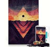 Puzzle 1000 pièces Pyramide Céleste Découpe Précise Jeu de Réflexion Amusant Jeu de Détente Cadeau de Loisirs Festifs (38x26cm)
