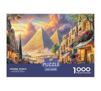 Puzzle 1000 Pièces Pyramides d'Égypte pour Adultes Et Enfants Difficile DIY Jigsaw Puzzle, Familial-Activité Manuelle 52x38cm/1000pcs