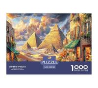 Puzzle 1000 Pièces Pyramides d'Égypte pour Adultes Et Enfants Difficile DIY Jigsaw Puzzle, Familial-Activité Manuelle 52x38cm/1000pcs