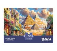 Puzzle 1000 Pièces Pyramides d'Égypte pour Enfants - Découverte Éducative en Papier Recyclé, Jeu Captivant pour Filles Et Garçons 52x38cm/1000pcs