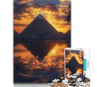 Puzzle 1000 pièces Pyramides égyptiennes Puzzle 1000 pièces pour Adultes idéal comme Cadeau pour Toute la Famille à partir de 14 Ans (50x75cm)