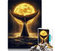 Puzzle 1000 pièces « Queue de Baleine dorée » pour Adolescents et Adultes, Jeu éducatif, Jouet, décoration d'intérieur et Cadeaux Uniques (50x75cm)
