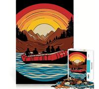 Puzzle 1000 pièces Rafting Rafter Sun pour Adultes, 38x52cm, idéal pour Un défi intellectuel, Un Jeu Facile et précis Cadeau Original
