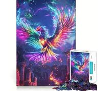 Puzzle 1000 pièces Rainbow Phoenix Rising pour Adolescents Améliore la mémoire, Les Liens familiaux, Bords précis, Cadeau attentionné (38x26cm)