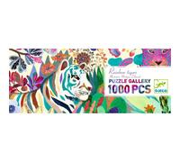 Djeco Puzzle enfant Rainbow Tigers 1000 pièces Multicolore
