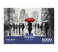 Puzzle 1000 Pièces Rainy Day Cityscape Art Print-1 Puzzle pour Adultes - Jeu De Réflexion - Décoration Parfaite - Cadeaux Uniques pour Anniversaires Et Noël 38x26cm/1000pcs