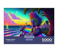 Puzzle 1000 pièces Rebel Ride by The Ocean, Puzzle carré créatif en Bois pour Adultes, Cadeaux de Noël, 1000 pièces (75 x 50 cm)
