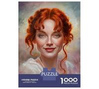 Puzzle 1000 Pièces Red Hair Woman Puzzle Adulte, Casse-tête, Découpe De Précision, Cadeau Unique pour Anniversaire Et Noël 38x26cm/1000pcs