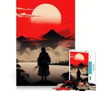 Puzzle 1000 pièces Red Sky for The Samurai pour Adolescents Jeu intellectuel, détente mentale, découpe de qualité, pour Les fêtes (50x75cm)