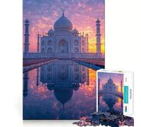 Puzzle 1000 pièces Reflet du Taj Mahal pour Adultes Jeu de logique et de réflexion Découpe précise 50x75cm