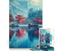 Puzzle 1000 pièces Reflets d'un lac Serein pour Adolescents, Jeu de logique mentale, évasion apaisante, Objet de Collection aux Bords Fins (38x52cm)