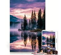 Puzzle 1000 pièces Reflets sereins au crépuscule pour Adultes, Jeu de logique et de détente, Bords Lisses, Cadeau de Saison (38x26cm)