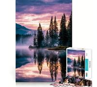 Puzzle 1000 pièces Reflets sereins au crépuscule pour Adultes, Jeu de logique et de détente, Bords Lisses, Cadeau de Saison (38x26cm)
