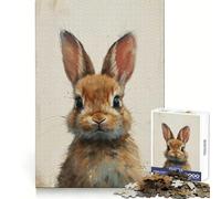 Puzzle 1000 pièces Regard de Lapin Chaleureux pour Adolescents Un Passe-Temps Relaxant et Stimulant, Un (38x26cm)