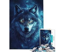 Puzzle 1000 pièces Regard du Loup stellaire Un Puzzle éducatif Stimulant pour Adolescents idéal pour améliorer la mémoire et Offrir en Cadeau à Vos Proches (50x75cm)