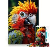 Puzzle 1000 pièces Regard Royal du Perroquet pour Adultes et Adolescents, Jeu intellectuel, à Partager, à savourer chez soi, découpe de qualité, Cadeau Classique (50x75cm)
