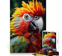 Puzzle 1000 pièces Regard Royal du Perroquet pour Adultes et Adolescents, Jeu intellectuel, à Partager, à savourer chez soi, découpe de qualité, Cadeau Classique (38x52cm)