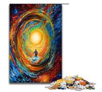 Puzzle 1000 pièces « Regard vers l'infini » pour Adultes et Enfants Puzzle en Bois éducatif Anti Stress 1000 pièces (75 x 50 cm)