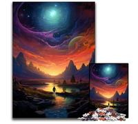 Puzzle 1000 pièces Regarder Le Monde Seul Puzzles Difficiles pour Adultes Jeu Familial interactif Décoration d'intérieur DIY Défi cérébral Cadeau 1000 pièces (75x50cm)