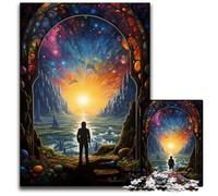Puzzle 1000 pièces Regarder Le Monde Seul Puzzles Difficiles pour Adultes Parfait pour Les Adolescents Les Liens familiaux Les Casse-têtes et la décoration intérieure DIY Cadeau 1000 pièces (38x26cm)