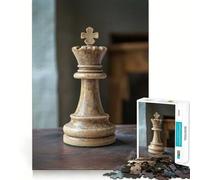 Puzzle 1000 pièces Reine d'échecs Découpe précise Jeu créatif et Artistique pour des Moments de détente et de Calme Cadeau d'anniversaire (38x52cm)