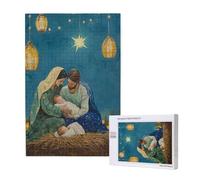 Puzzle 1000 Pieces Religion Grand Puzzle Classiques en Bois pour Adultes, Jeux Amusants/Colorés/Impossible/Difficiles, Cadeau d'anniversaire de Festivals pour la Famille Amis Cadeaux, Jésus M-1759