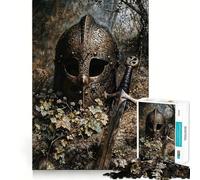 Puzzle 1000 pièces Reliques de Guerriers Vikings pour Adultes Jeu de mémoire Amusant,pièces Robustes et aux découpes nettes,Cadeau Unique pour se détendre (50x75cm)
