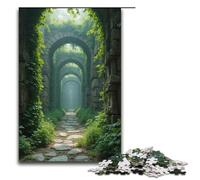 Puzzle 1000 pièces Remparts de la Ville Antique recouverts de vignes Puzzle en Bois pour Adultes Jeux familiaux 1000 pièces (38 x 26 cm)