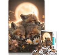 Puzzle 1000 pièces Renard Animal Puzzles Adultes 1000 Pièces, Défi Difficile avec Pièces Entièrement Emboîtables de Formes Aléatoires 75x50cm