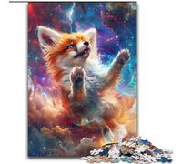 Puzzle 1000 pièces Renard dans la Galaxie Puzzle en Carton, activité de Liaison familiale, Cadeau de décoration intérieure, Jeu de Jouets en Famille 1000 pièces(26x38cm)