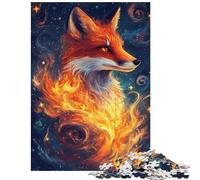 Puzzle 1000 pièces Renard du Cosmos Jeu de Puzzle pour Adolescents Défi de rapidité Manuelle Cadeau d'anniversaire ou de Noël Jouet addictif pour stimuler l'intelligence et Le Cerveau (38x26cm)