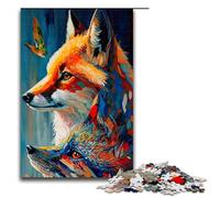 Puzzle 1000 pièces Renard Duo pour Adultes et Enfants Puzzle en Bois Jeu éducatif et détendu 75x50cm