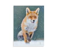 Puzzle 1000 Pièces，Renard en quête Quotidienne de proies Durant la période hivernale rigoureuse，Puzzle Classique en Bois Jouet Cadeau，Anniversaire Cadeau décoration de la Maison-AP57
