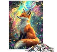 Puzzle 1000 pièces Renard enchanté sous Les étoiles pour Adolescents idéal pour Passer Le Temps à la Maison Un défi Stimulant pour réduire Le Stress (38x52cm/1000 pièces)
