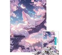 Puzzle 1000 pièces Renard Fennec endormi Décoration intérieure Jouet Idéal comme Cadeau (38x52cm)