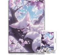 Puzzle 1000 pièces Renard Kitsune Rêveur pour Adultes:Jeu d'adresse interactif et éducatif, Une Excellente idée Cadeau Pleine de Sens Dimensions:50x75 cm