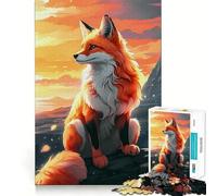 Puzzle 1000 pièces Renard Orange pour Adultes, Jouet Intelligent, activité à la Maison, découpe précise, décoration Murale (38x26cm)