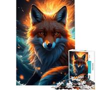 Puzzle 1000 pièces Renard Roux Parmi Les Vagues Jeu Relaxant et addictif pour cultiver la Patience pour Un Anniversaire (Dimensions 50x75cm)
