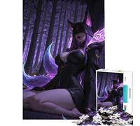 Puzzle 1000 pièces Renarde dans la forêt Sombre Jeu Relaxant et addictif pour cultiver la Patience pour Les Couples (Dimensions 75x50cm)