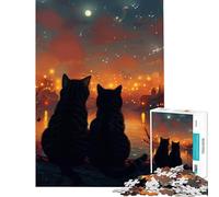 Puzzle 1000 pièces Rendez-Vous Secret au Bord du lac défi intellectuel Jeu addictif et Relaxant décoration idéale Cadeau Parfait pour Un Père Noël Secret (38x26cm)