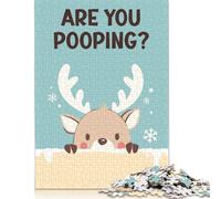 Puzzle 1000 pièces « Rennes, tu Fais Caca » pour Adultes et Adolescents. Puzzles 1000 pièces pour Adultes et Adolescents de 12 Ans et Plus (1000 pièces, 75 x 50 cm).